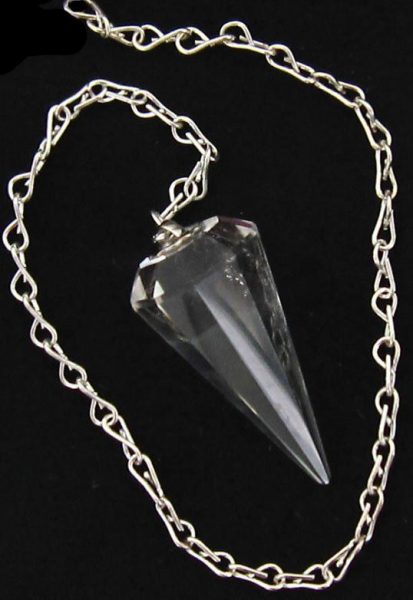 Pendulum Clear Quartz With Metal Chain