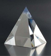 Crystal Pyramid 2 3/4" Tall